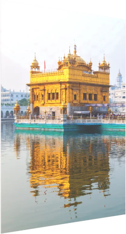 Majestic Golden Temple Amritsar Wall Art — acrylic preview | PrintPosters.in